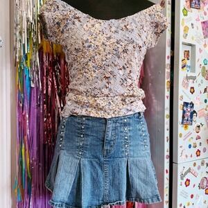 Vintage 90s y2k 2000s garage floral top